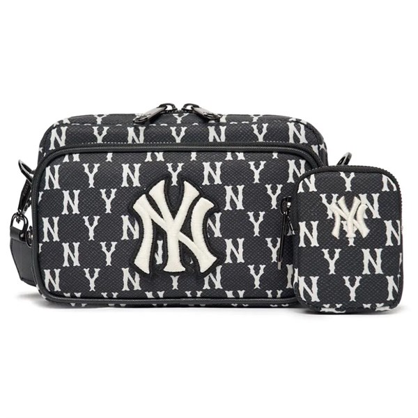 Túi MLB Monogram Crossbody 2 ngăn NY Đen 3ACRS012N