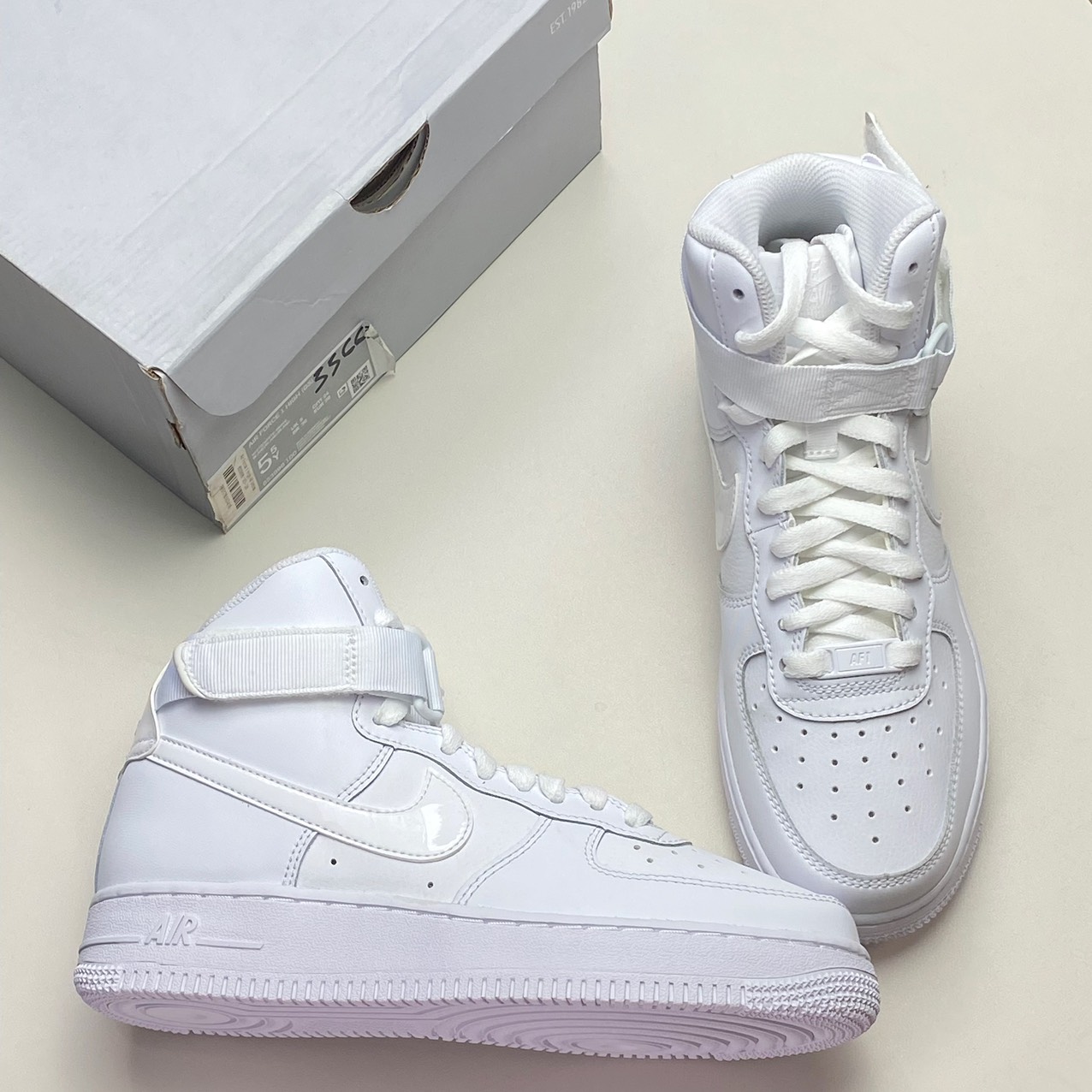 Nike Air Force 1 High All White 653998 100