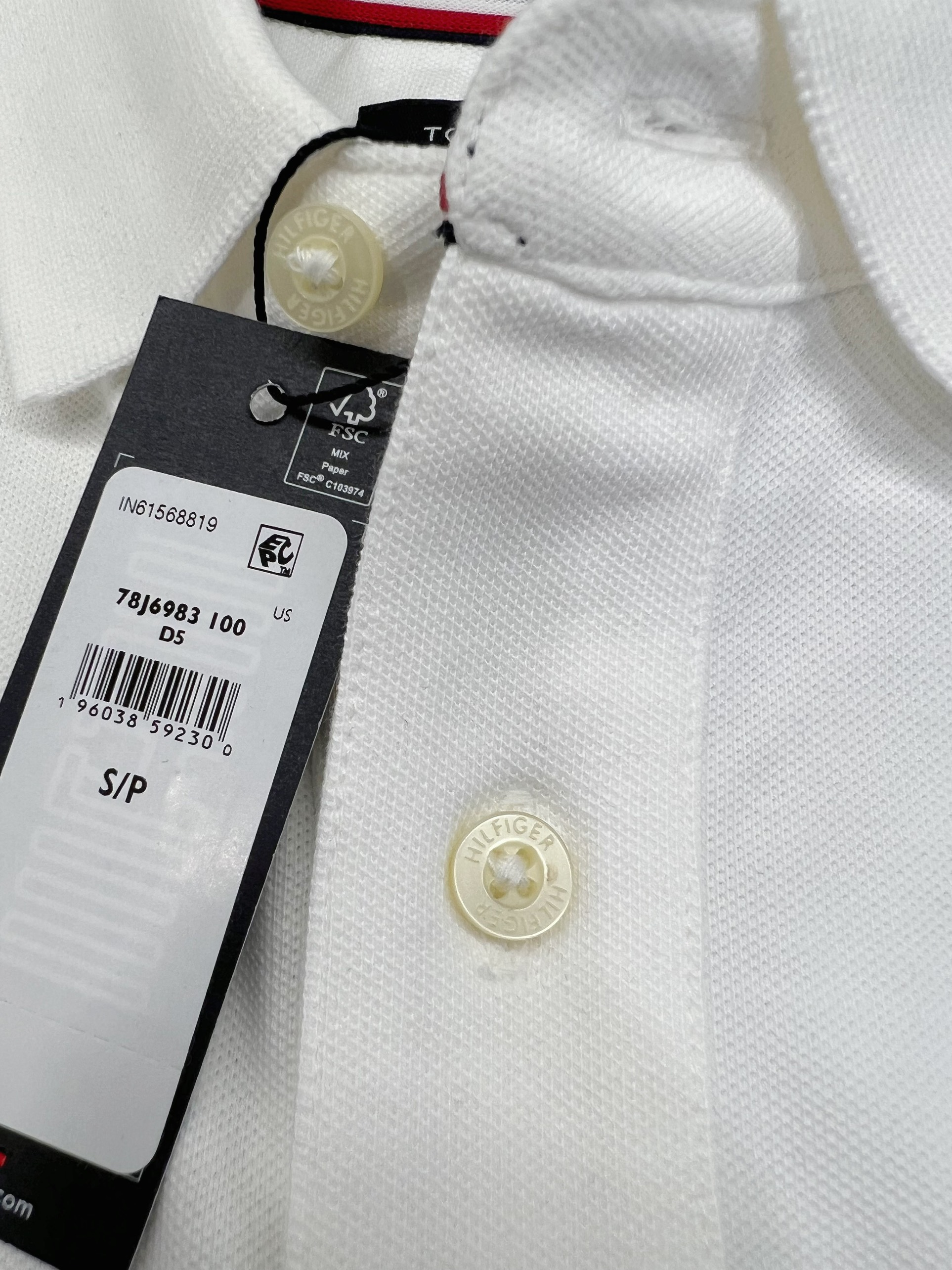Áo Polo Tommy Hilfiger Logo White 78J6983 100