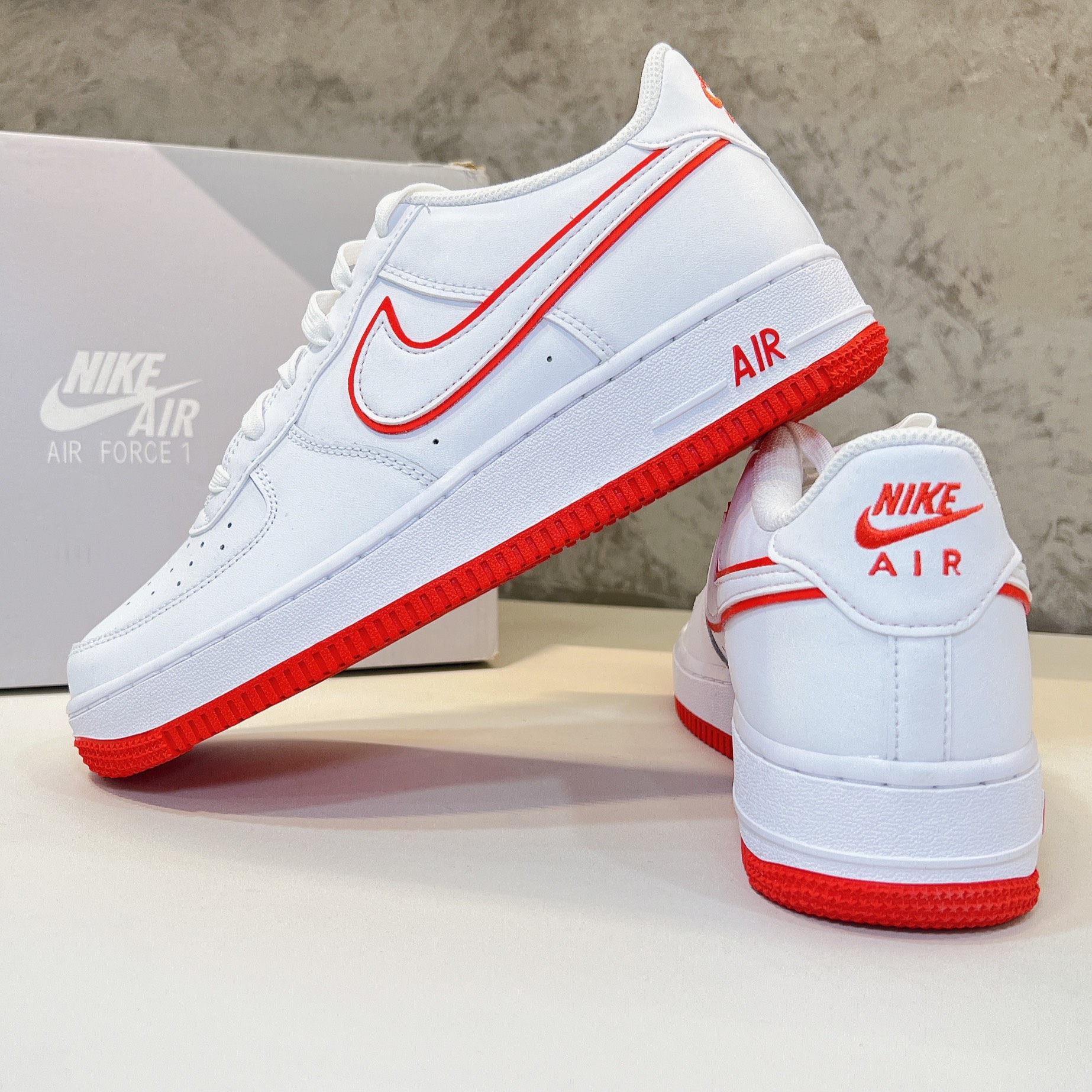Nike Air Force 1 White Picante Red (GS) DV7762 101