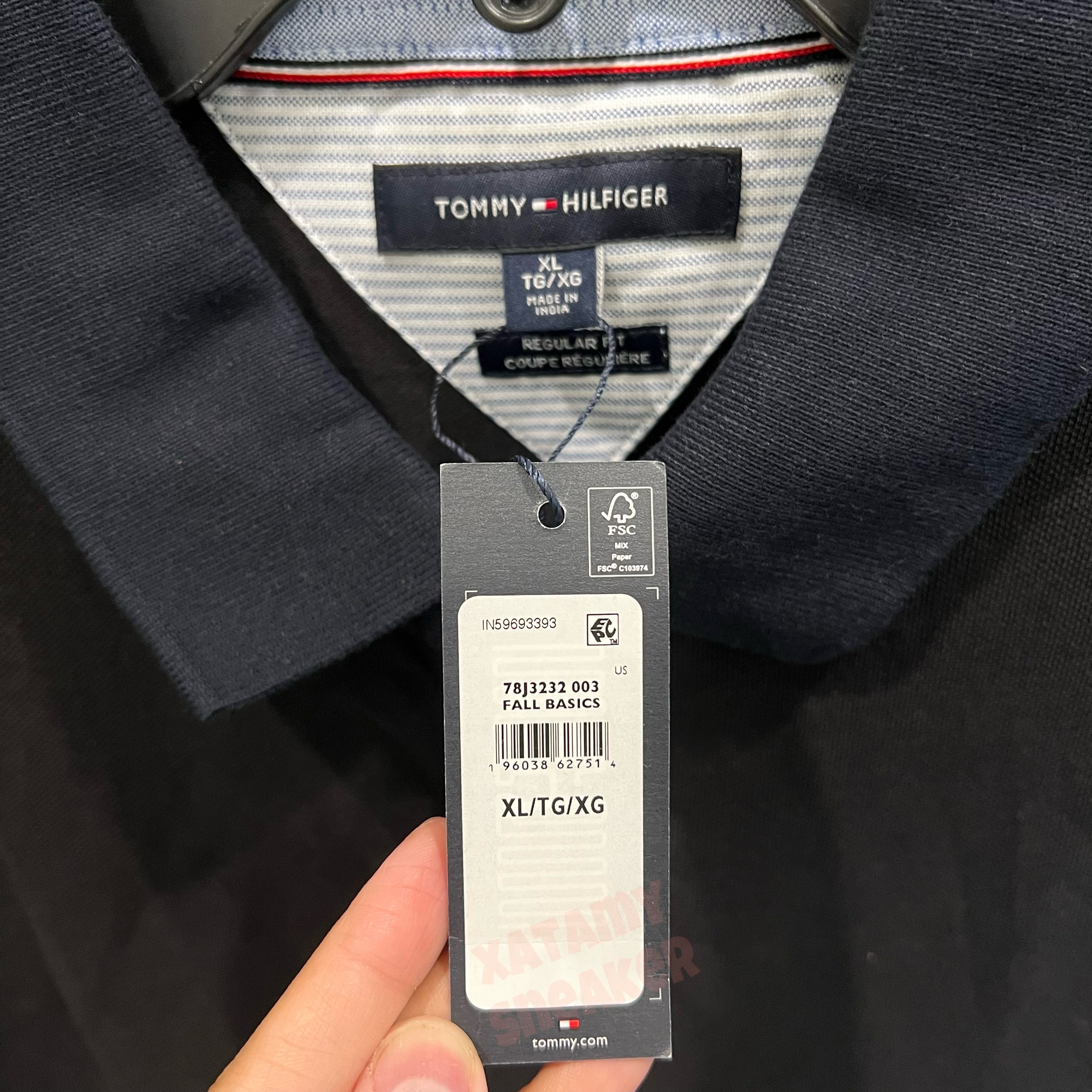 Áo Polo Tommy Hilfiger Bar Stripe Black 78J3232 003