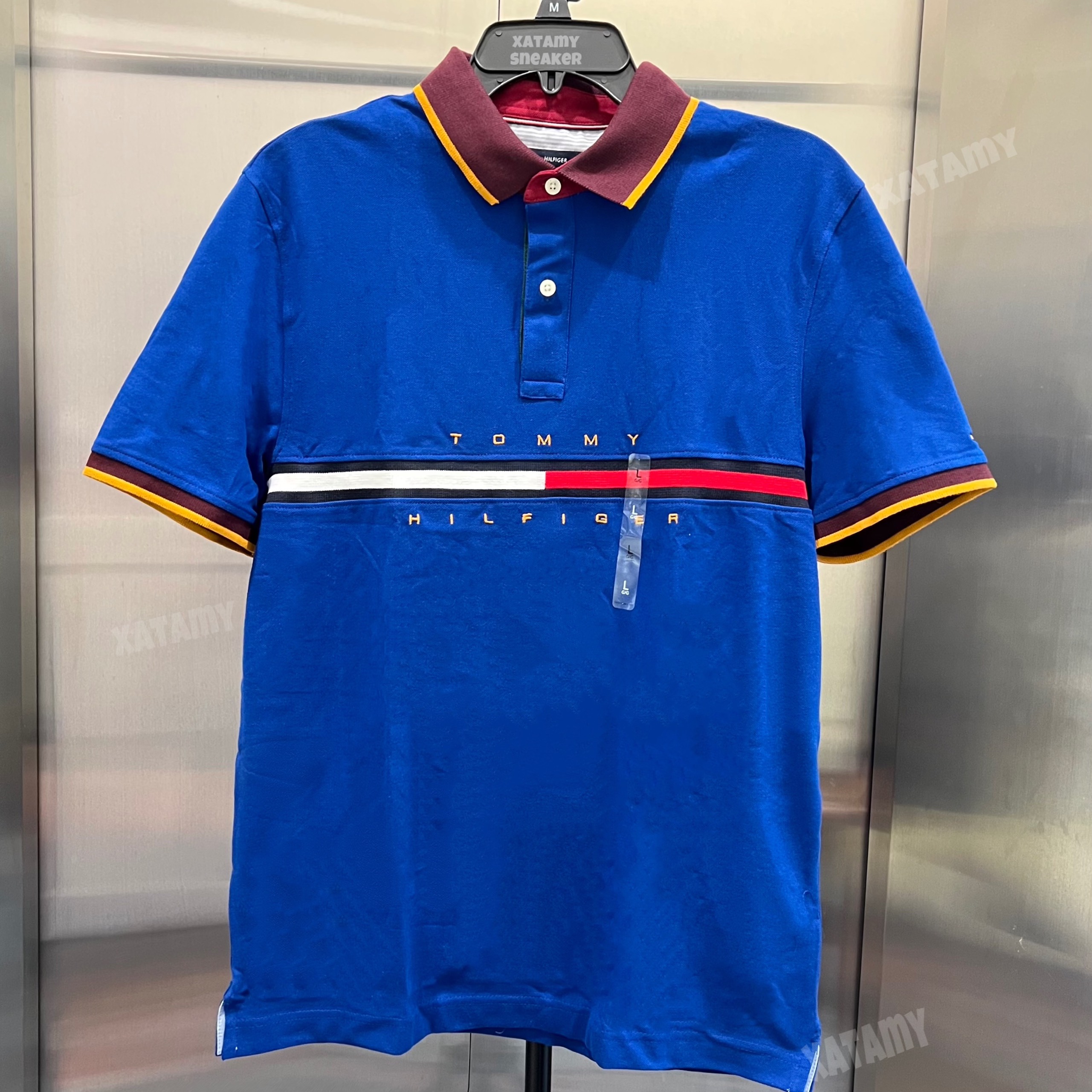 Áo Polo Tommy Adaptive Collegiate Blue 78J7601 401