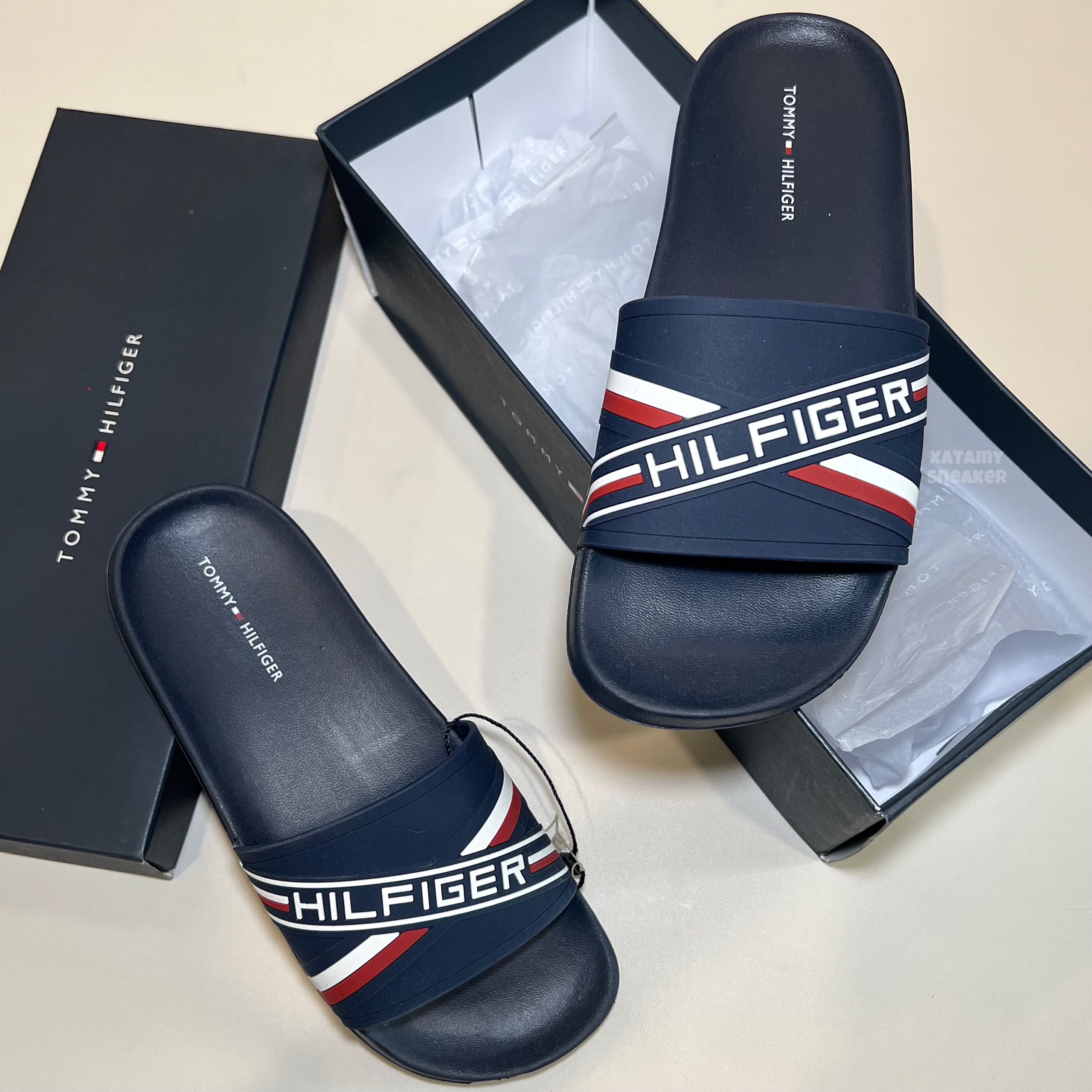 Dép Tommy Hilfiger DONNY Dark Blue