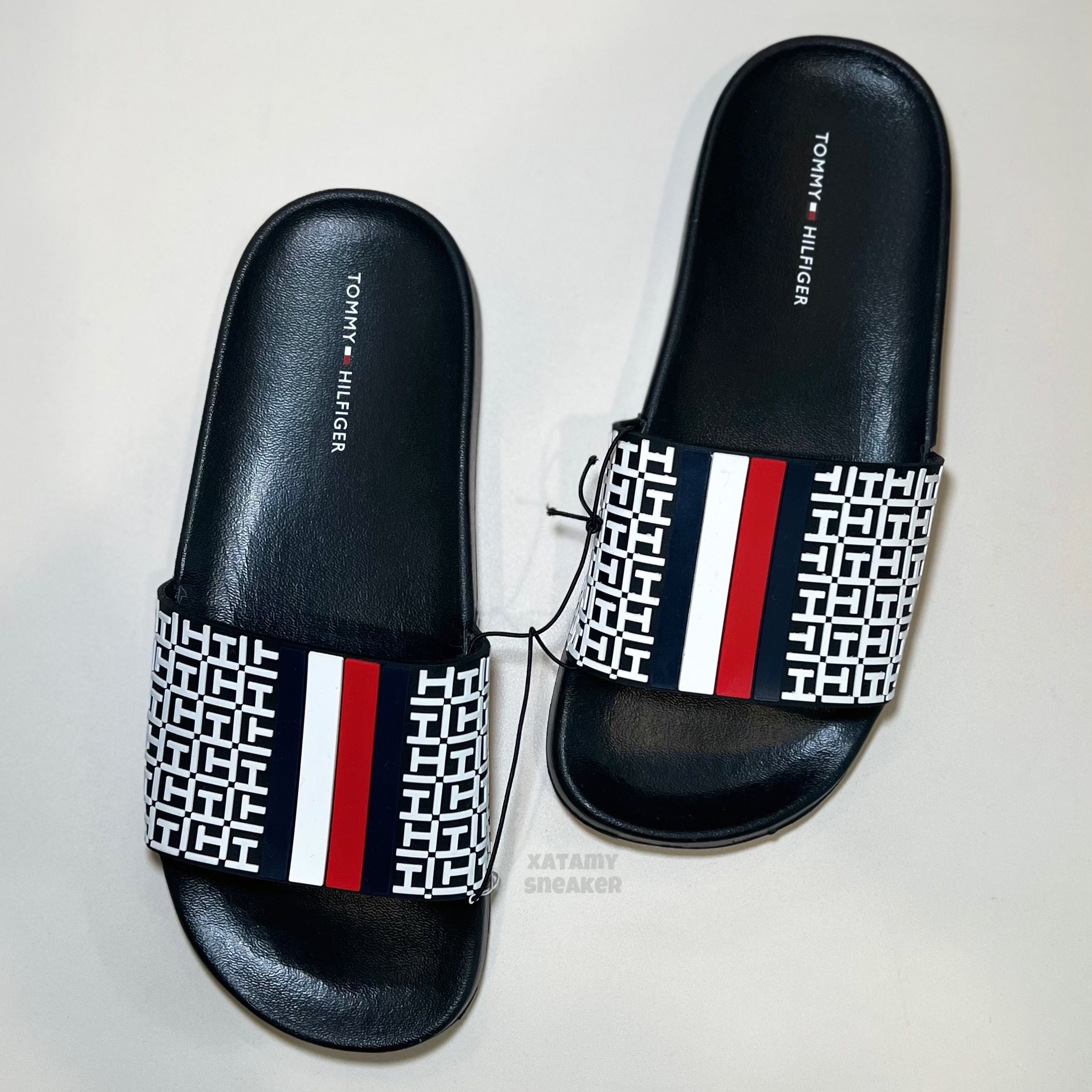 Dép Tommy Hilfiger DAVEY-X Black Multi