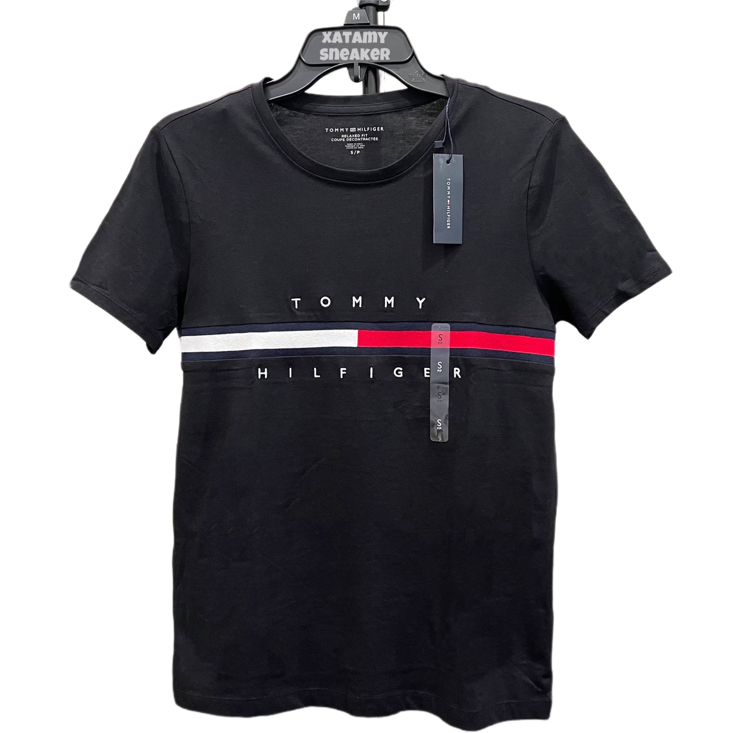 áo Nữ TOMMY HILFIGER ESSENTIAL FLAG LOGO Black 76J1635 001