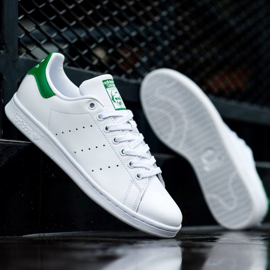 Stan Smith Trắng gót Green