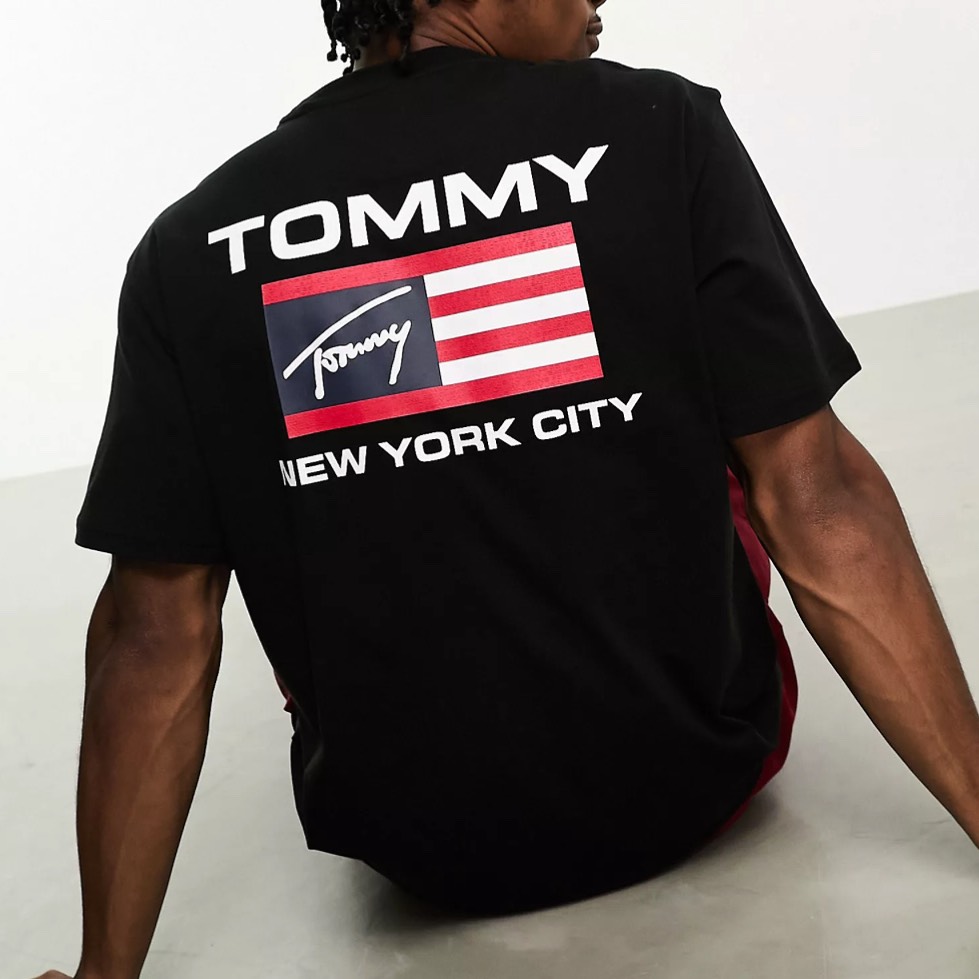 Áo Tommy Jeans Classic Flag Black DM16849 001