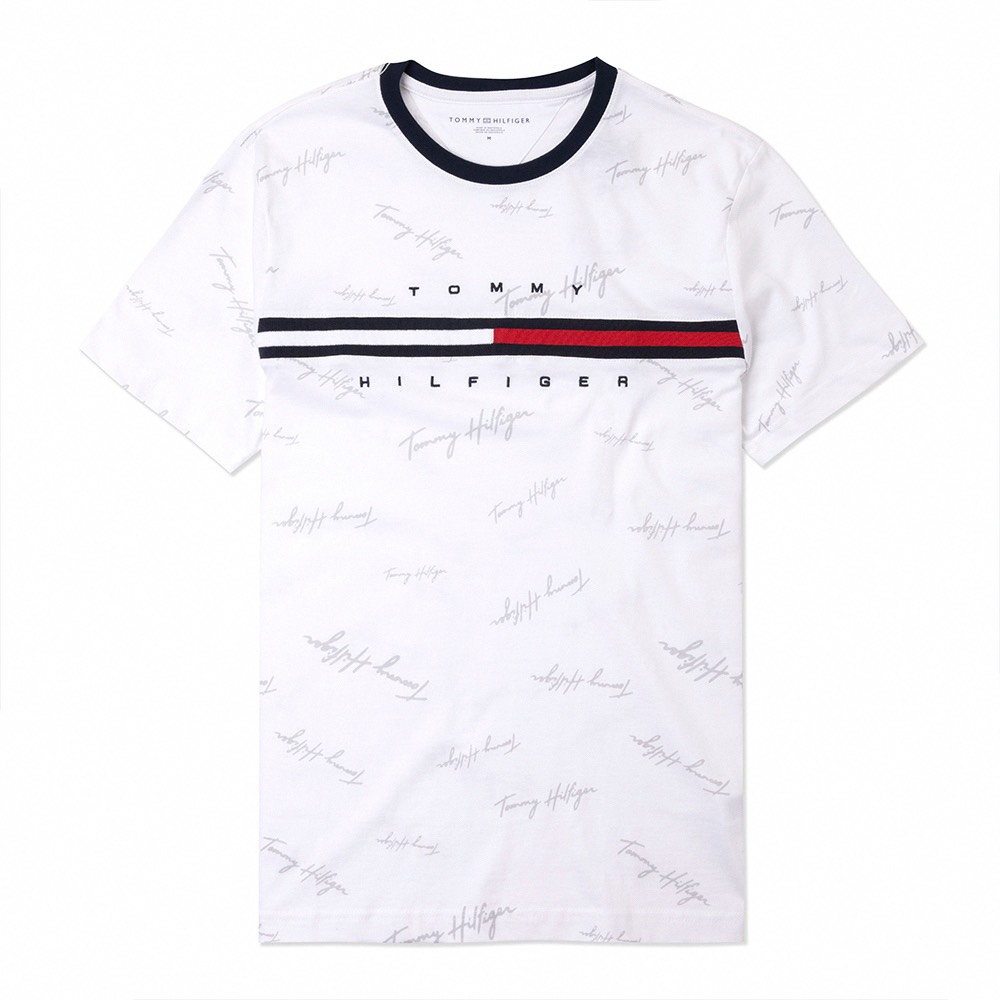 Áo Tommy Hilfiger Essential Script Logo White 78D8510 100