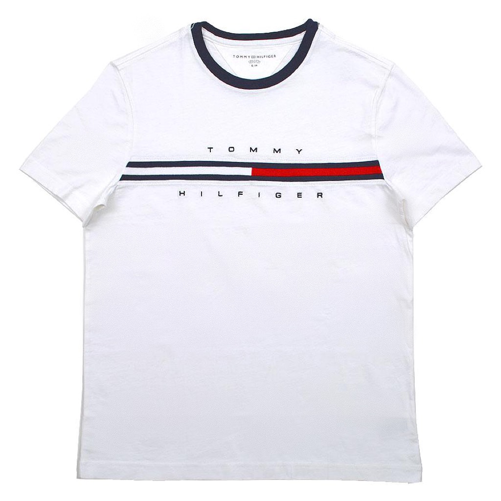 Áo Tommy Hilfiger Essential Flag Logo White 7849807 100