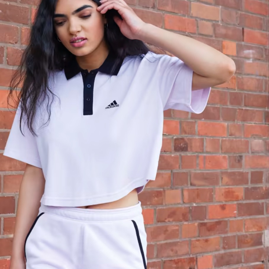Áo adidas Nữ Cropped Polo Almost Pink HZ4172