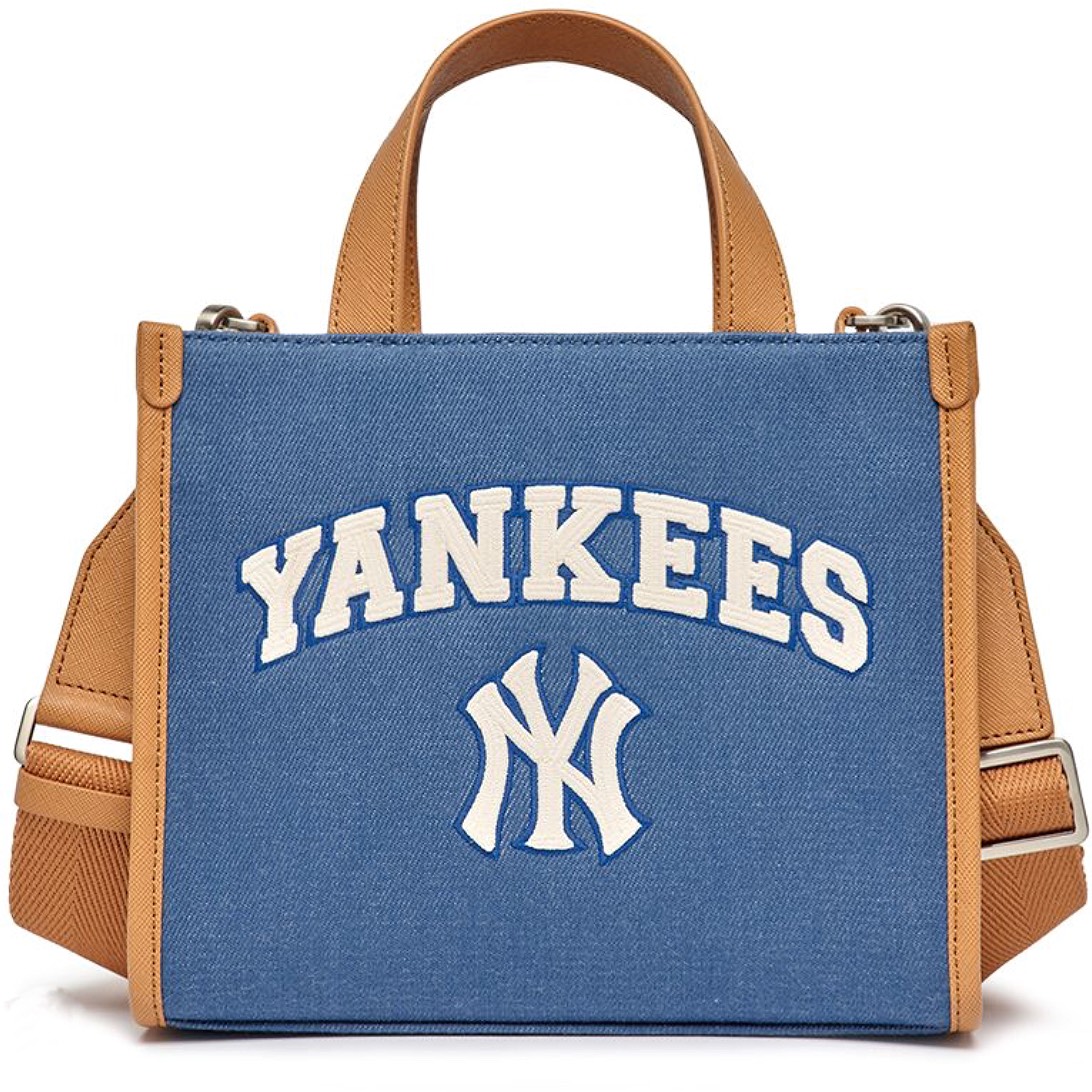 Túi MLB Varsity Basic Canvas Mini Tote NY Denim 3AORS083N-50INS