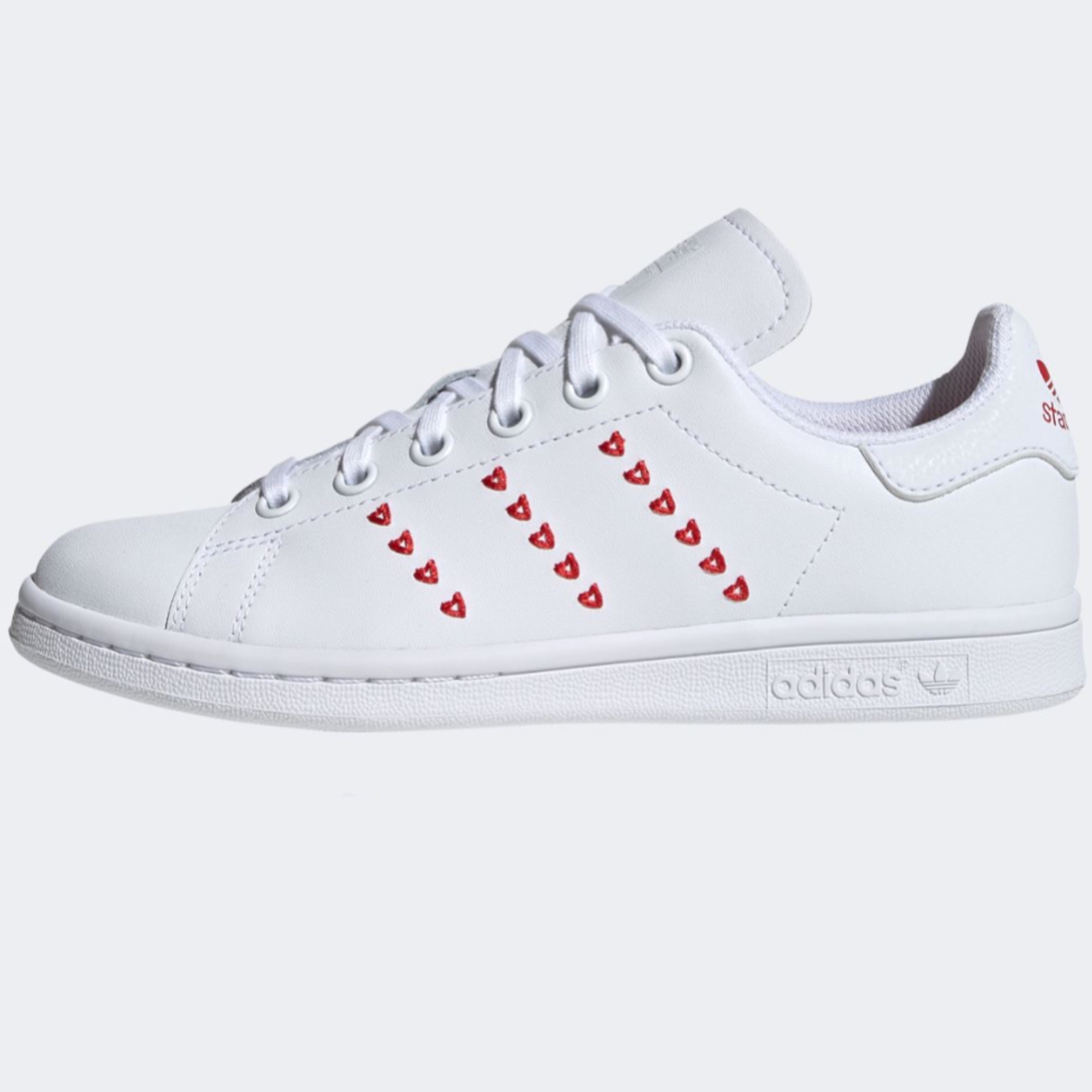 Stan Smith White trái tim red EG6495