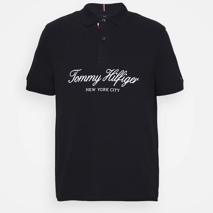 Áo Polo Tommy Hilfiger Script Branded Regular Fit Black 78J9450 410