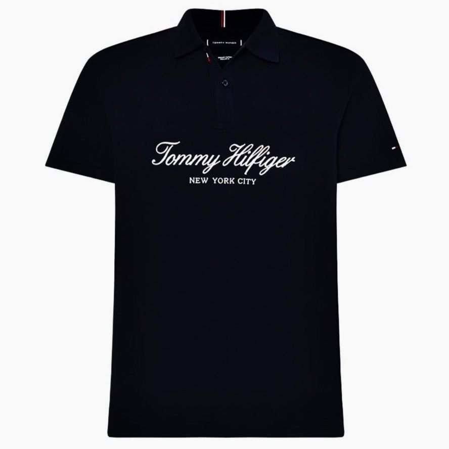 Áo Polo Tommy Hilfiger Script Branded Regular Fit Black 78J9450 410