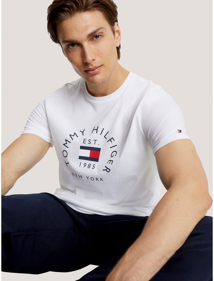 Áo Tommy Hilfiger Flag Arch White 78J8874 101