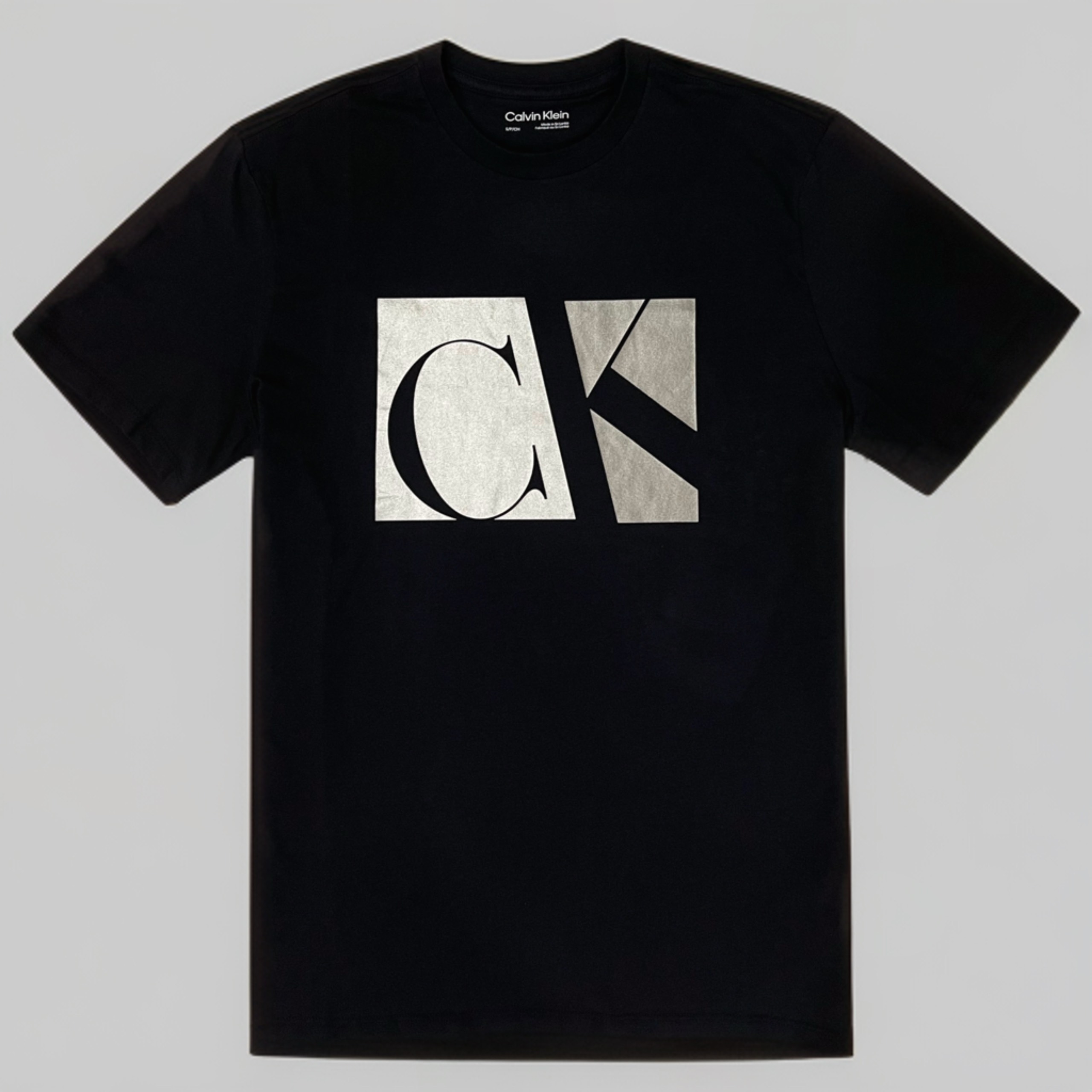 Áo Calvin Klein Matte Metallic Monogram Black 40JM829 001