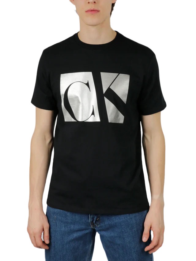 Áo Calvin Klein Matte Metallic Monogram Black 40JM829 001