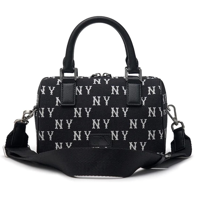 Túi MLB Classic Monogram Jacquard Small Boston Bag NY Black 3ABWS014N 50BKS