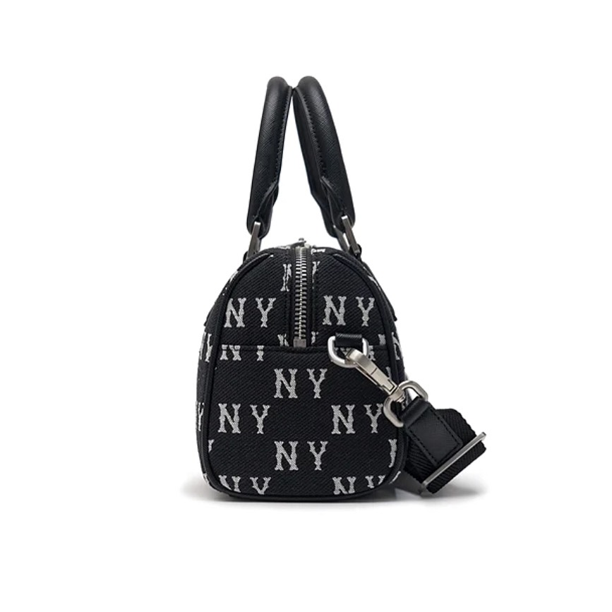 Túi MLB Classic Monogram Jacquard Small Boston Bag NY Black 3ABWS014N 50BKS