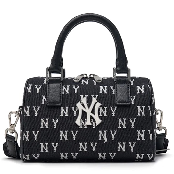 Túi MLB Classic Monogram Jacquard Small Boston Bag NY Black 3ABWS014N 50BKS