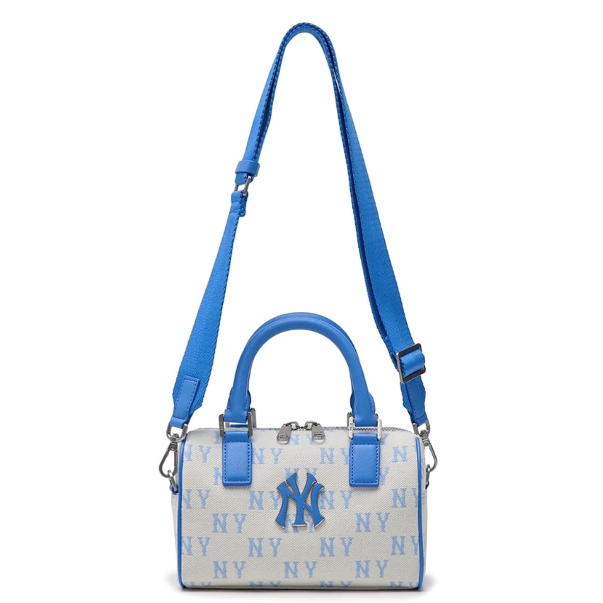 Túi MLB Classic Monogram Jacquard Small Boston Bag NY Sky Blue 3ABWS014N 50SBD