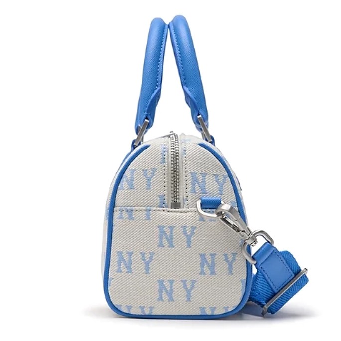 Túi MLB Classic Monogram Jacquard Small Boston Bag NY Sky Blue 3ABWS014N 50SBD