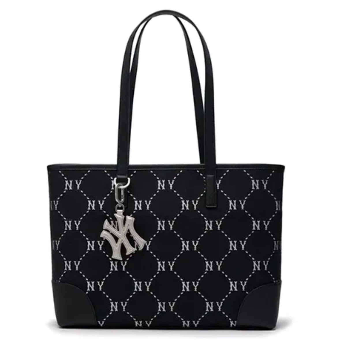 Túi Tote MLB Diamond Monogram Jacquard NY Black 3AORL014N 50BKS