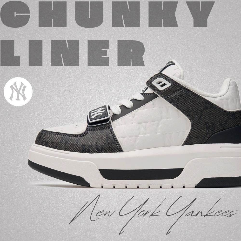 MLB Chunky Liner Mid Classic Monogram NY Black 3ASXCMM4N 50BKS