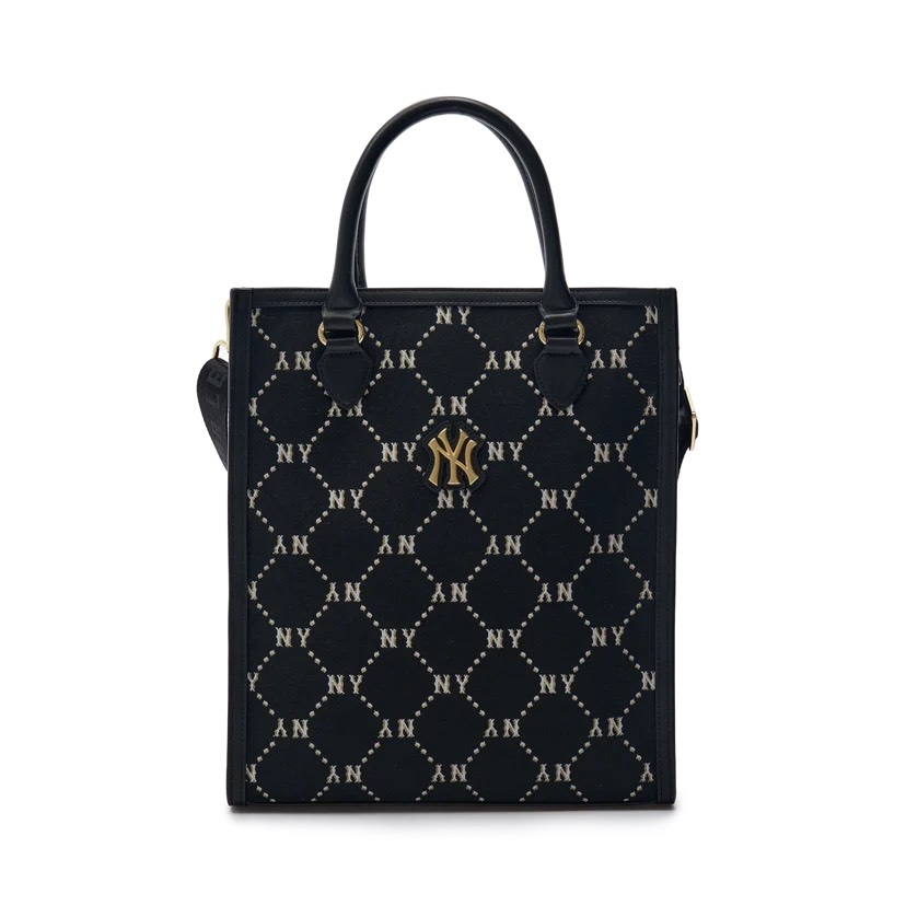 Túi Tote MLB DIA Monogram NY Black 7ACRMD24N 50BKS