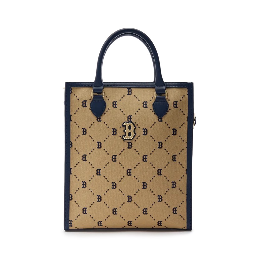 Túi Tote MLB DIA Monogram B Beige 7ACRMD24N 43BGS