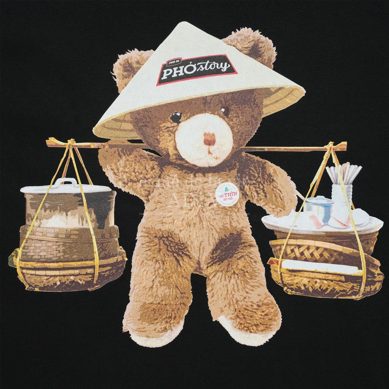 Áo ADLV x Phở Story Basket Bear Black