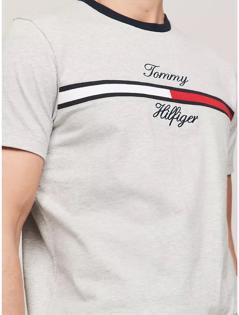Áo Tommy Hilfiger Flag Logo Autograph Tino Grey 78JA945 050