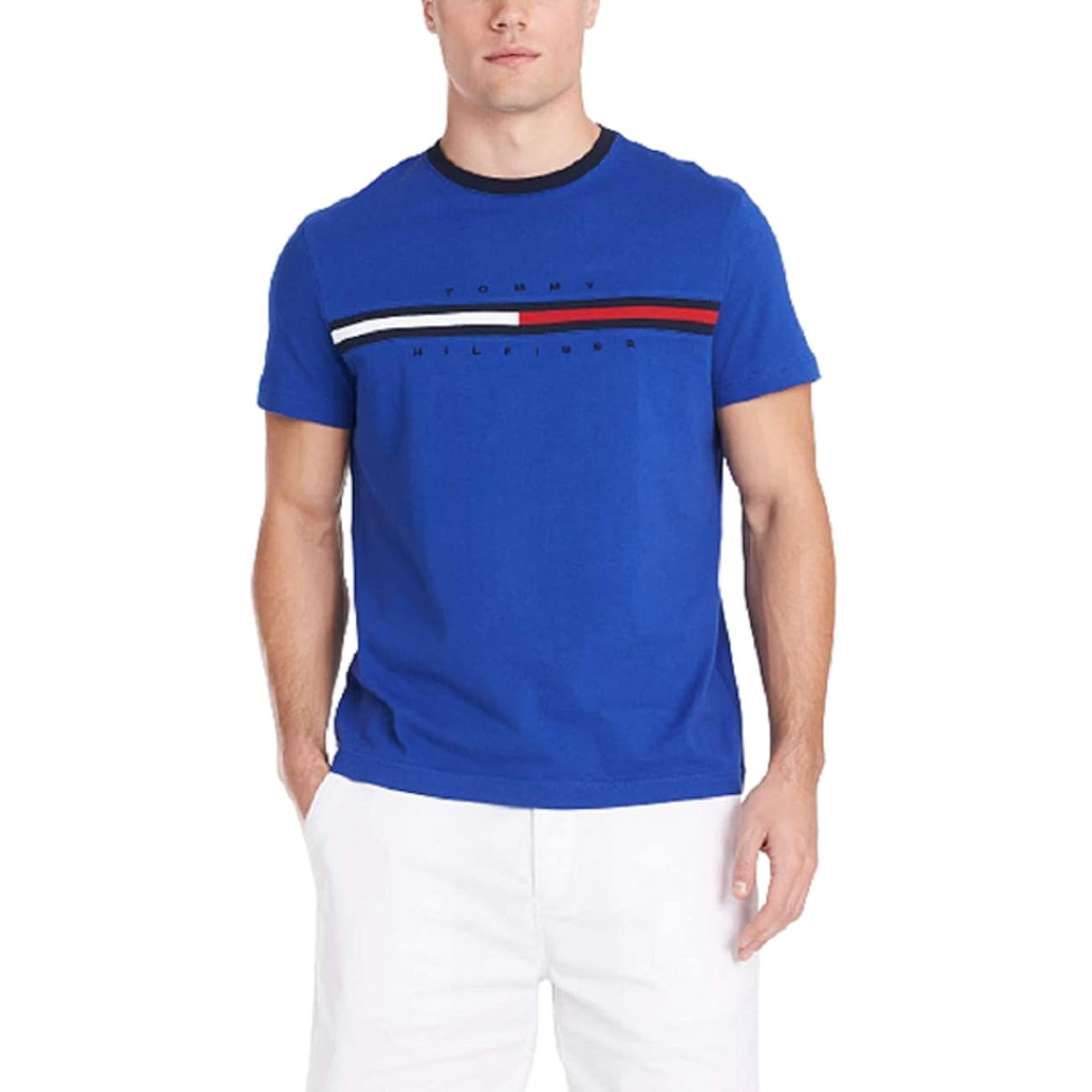 Áo Tommy Hilfiger Embroidered Flag Logo Blue 78C8797 439