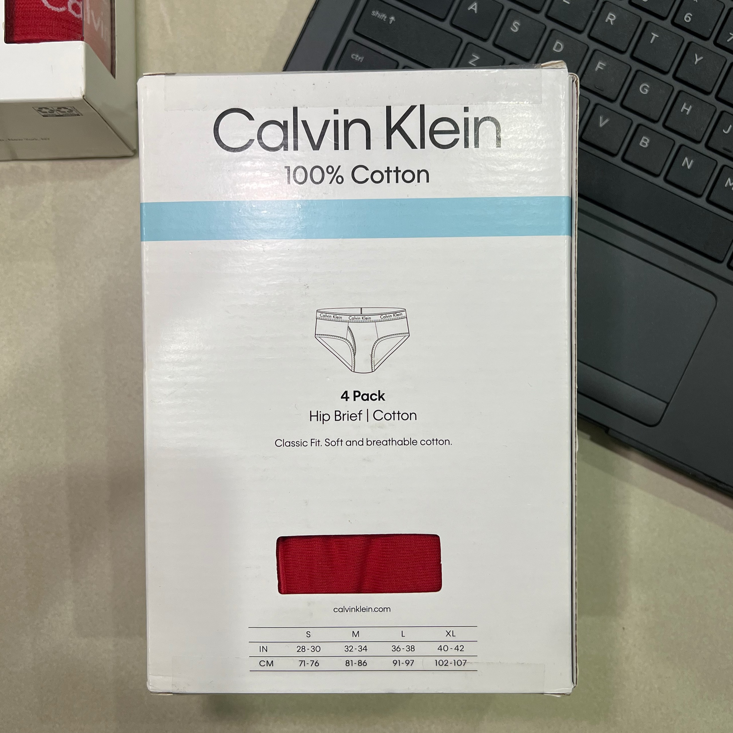 Calvin Klein Men's Underwear 4 Pack Cotton Hip Briefs