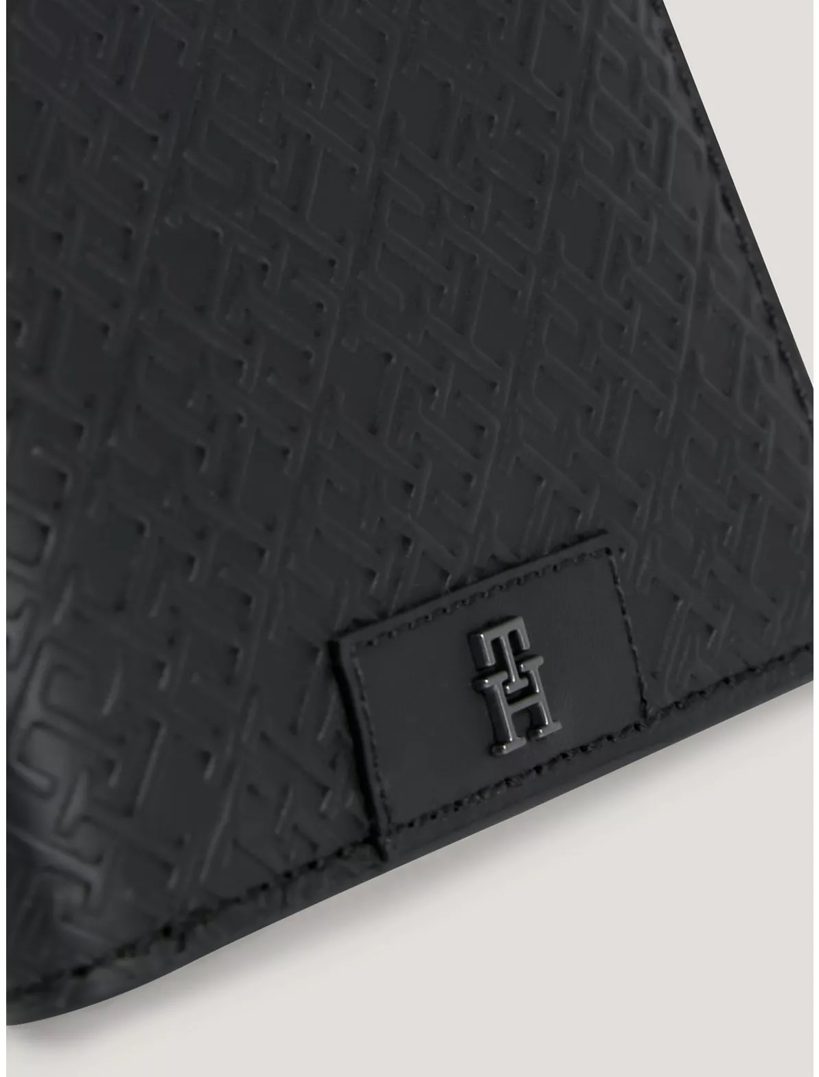 Ví Tommy Hilfiger Monogram Mini Credit Card Wallet Black AM12175 001