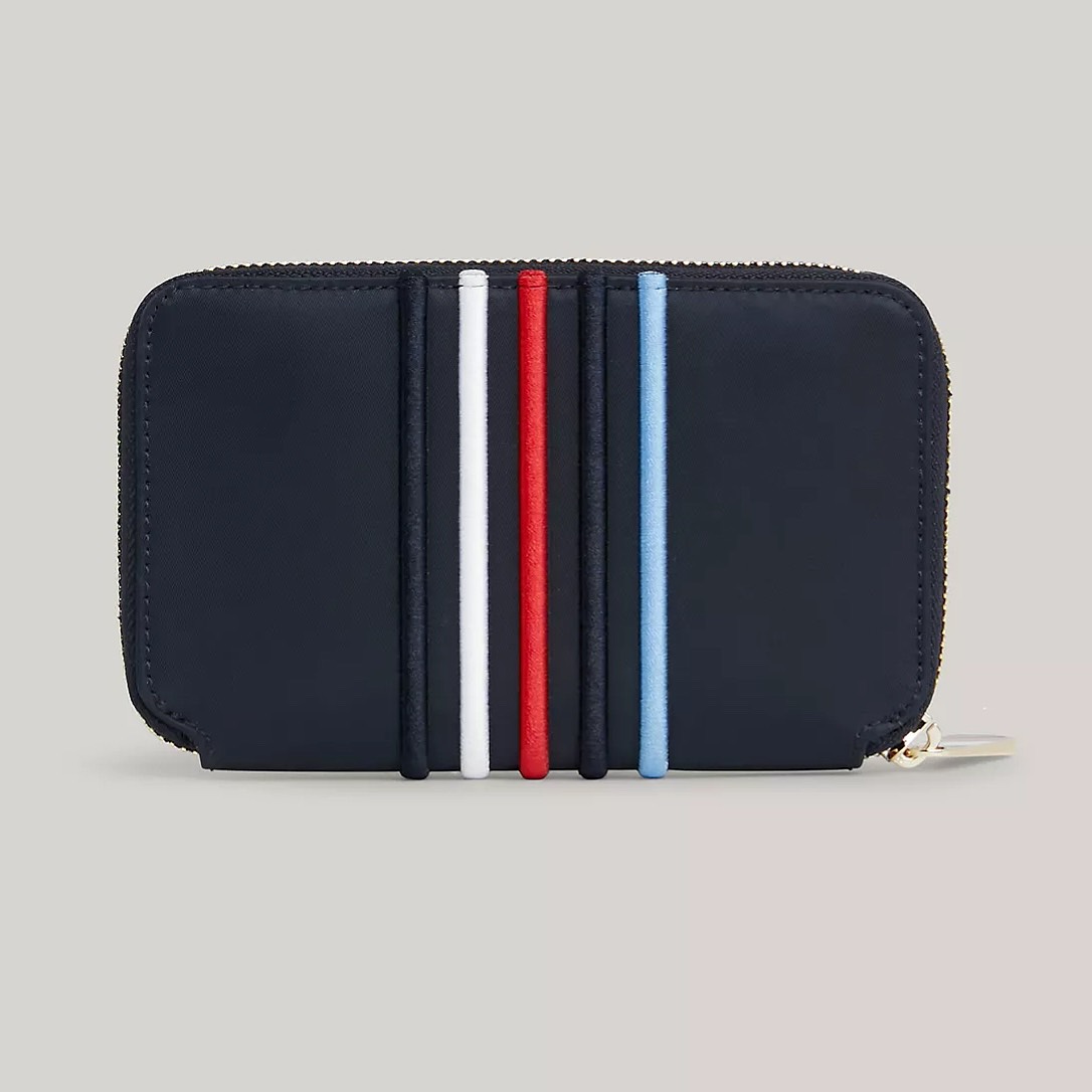 Ví Tommy Hilfiger Stripe Large Zip Wallet Space Blue AW16018 400