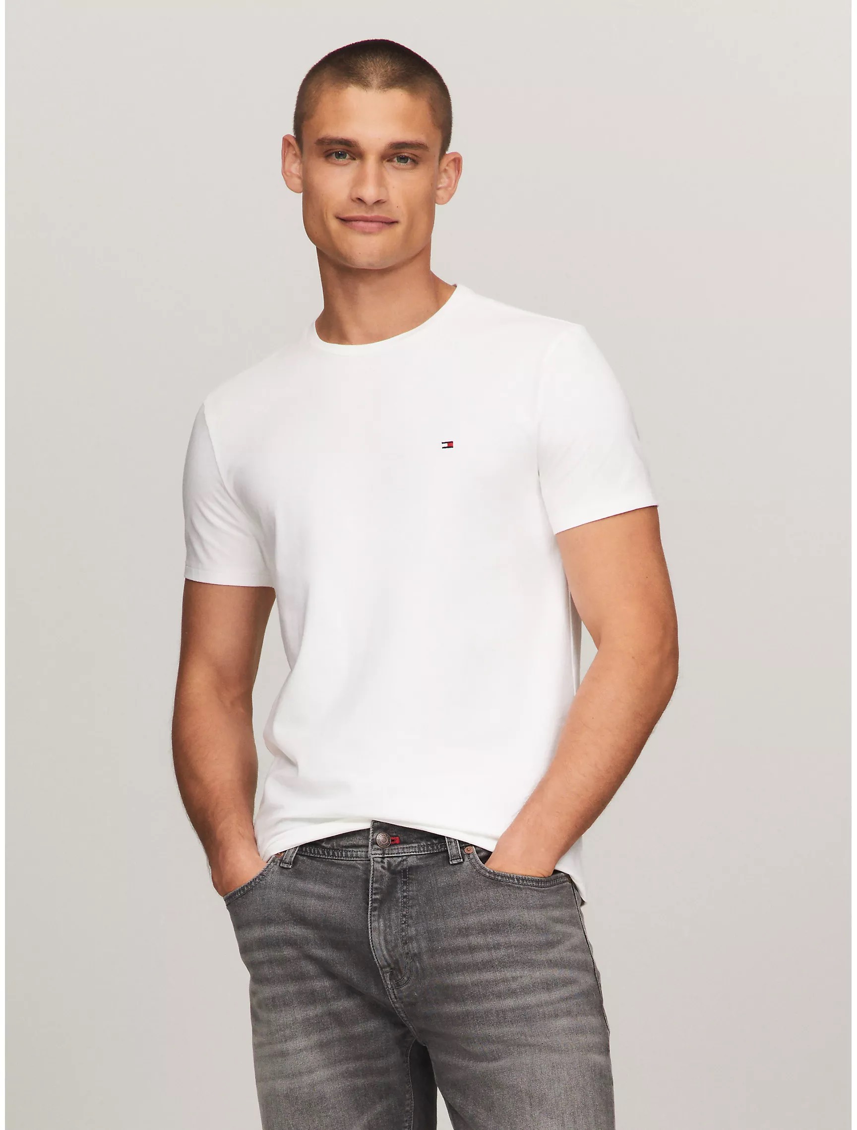 Áo Tommy Hilfiger Essential Solid White 78JA560 110