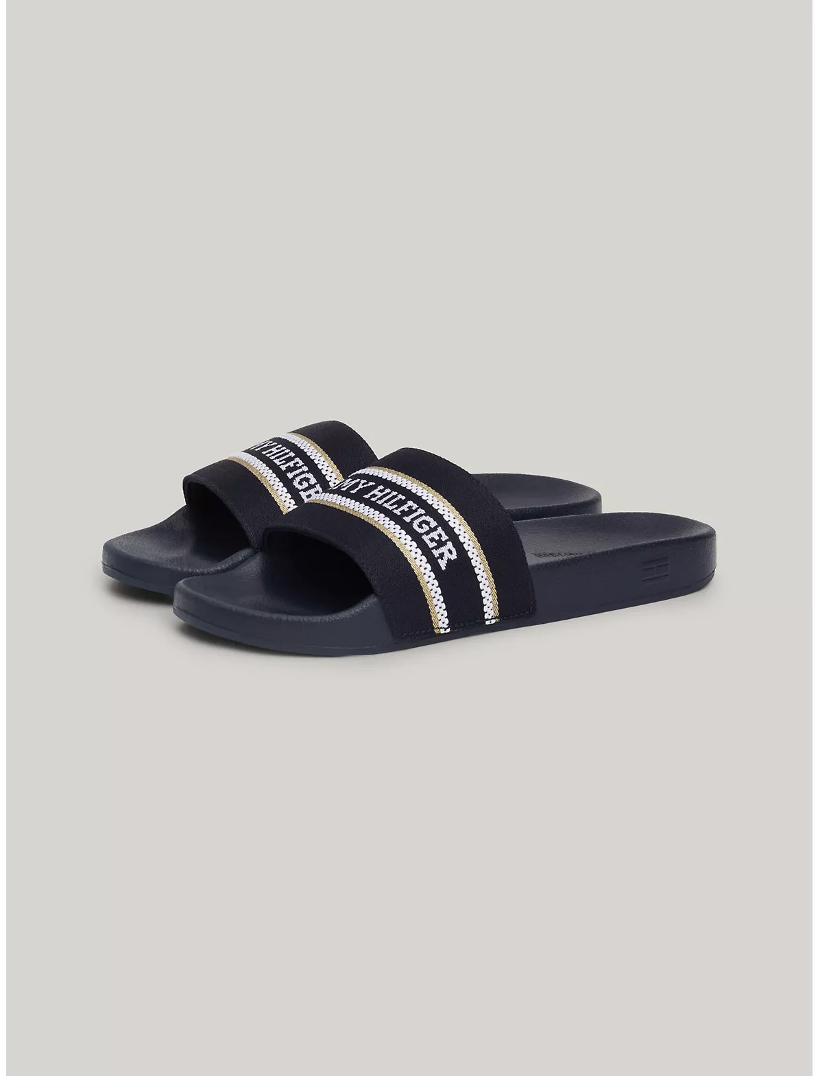 Dép Tommy Hilfiger Jacquard Pool Slide Space Blue FW07845 400