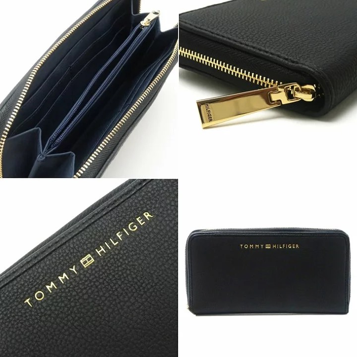 Ví Tommy Hilfiger Large Zip Wallet Pebble Black 6946753 990