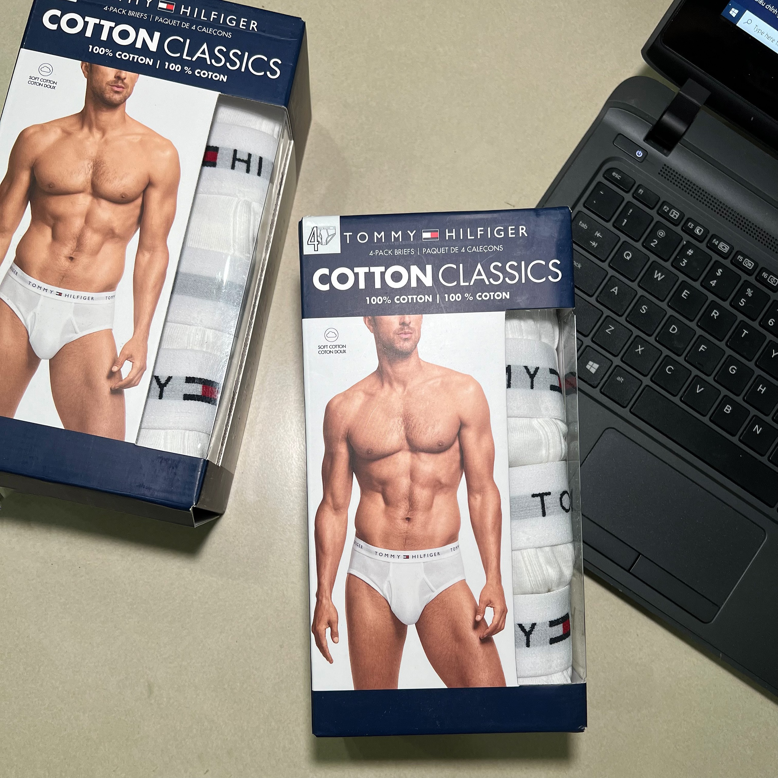 Underwear Tommy Hilfiger Men's Cotton Classic Brief 4-Pack White 09TF001 100