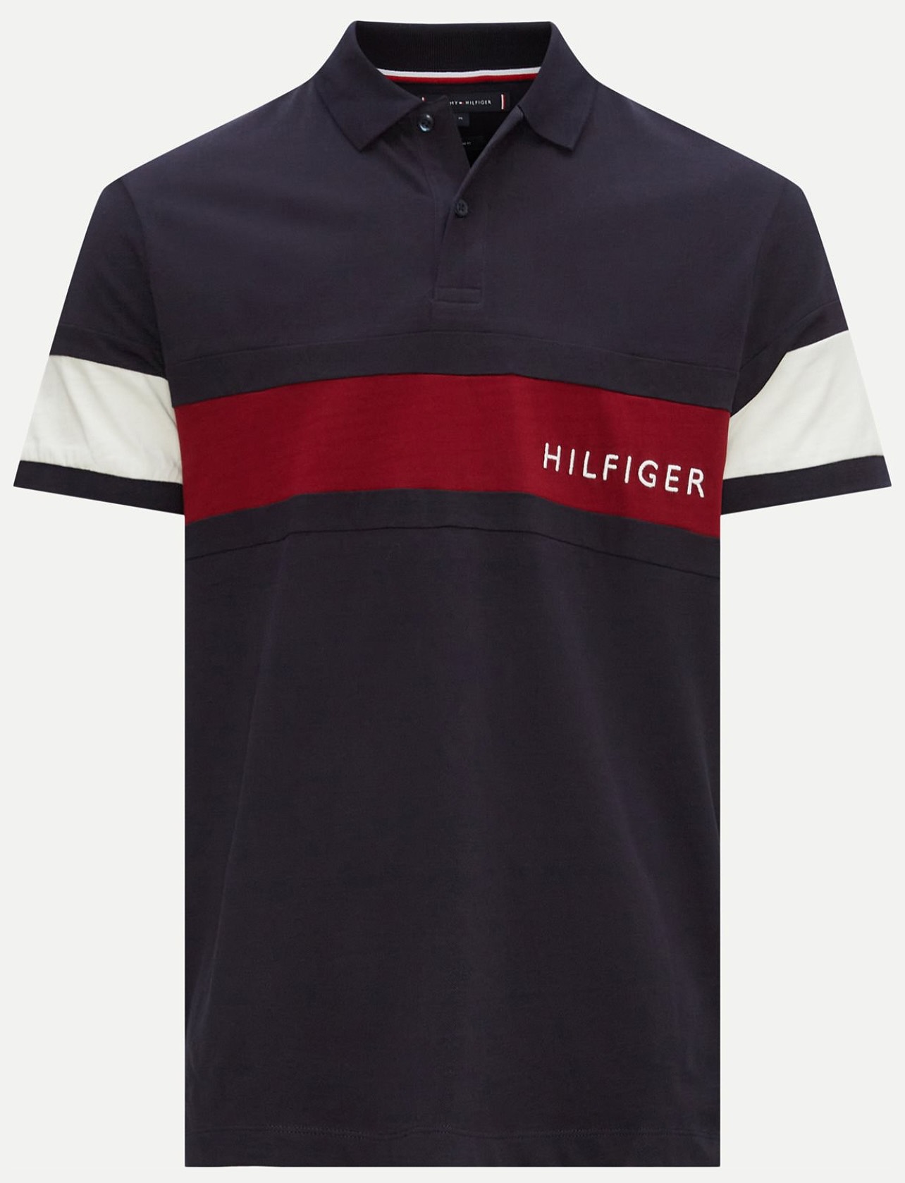 Áo Polo Tommy Hilfiger Regular Fit Colorblock Logo Navy 78J9767 410