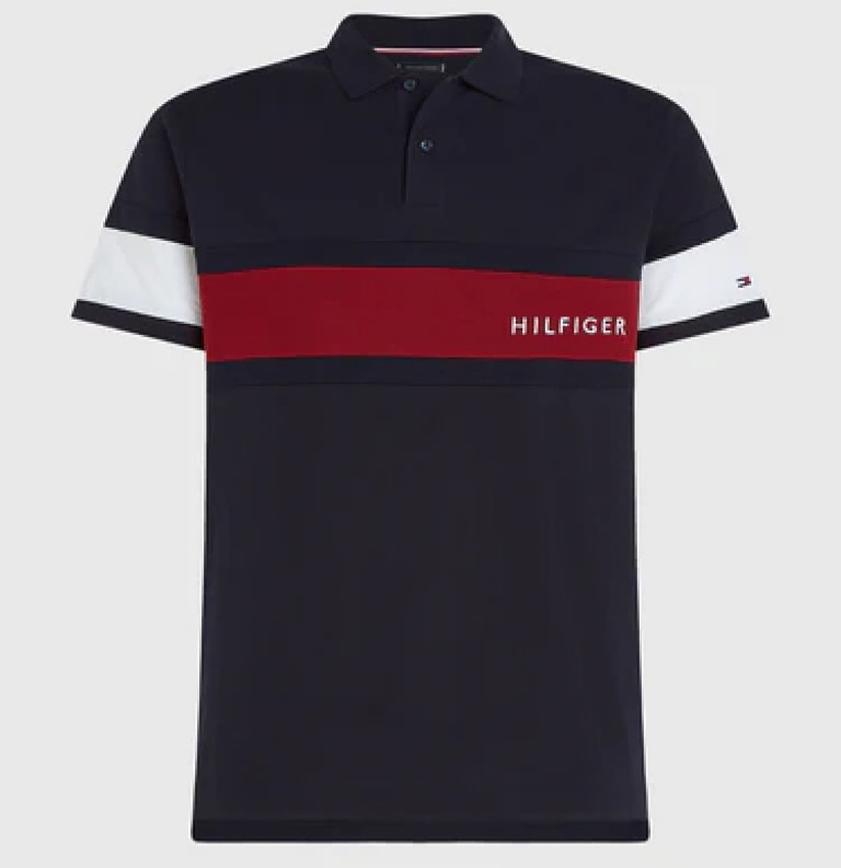 Áo Polo Tommy Hilfiger Regular Fit Colorblock Logo Navy 78J9767 410