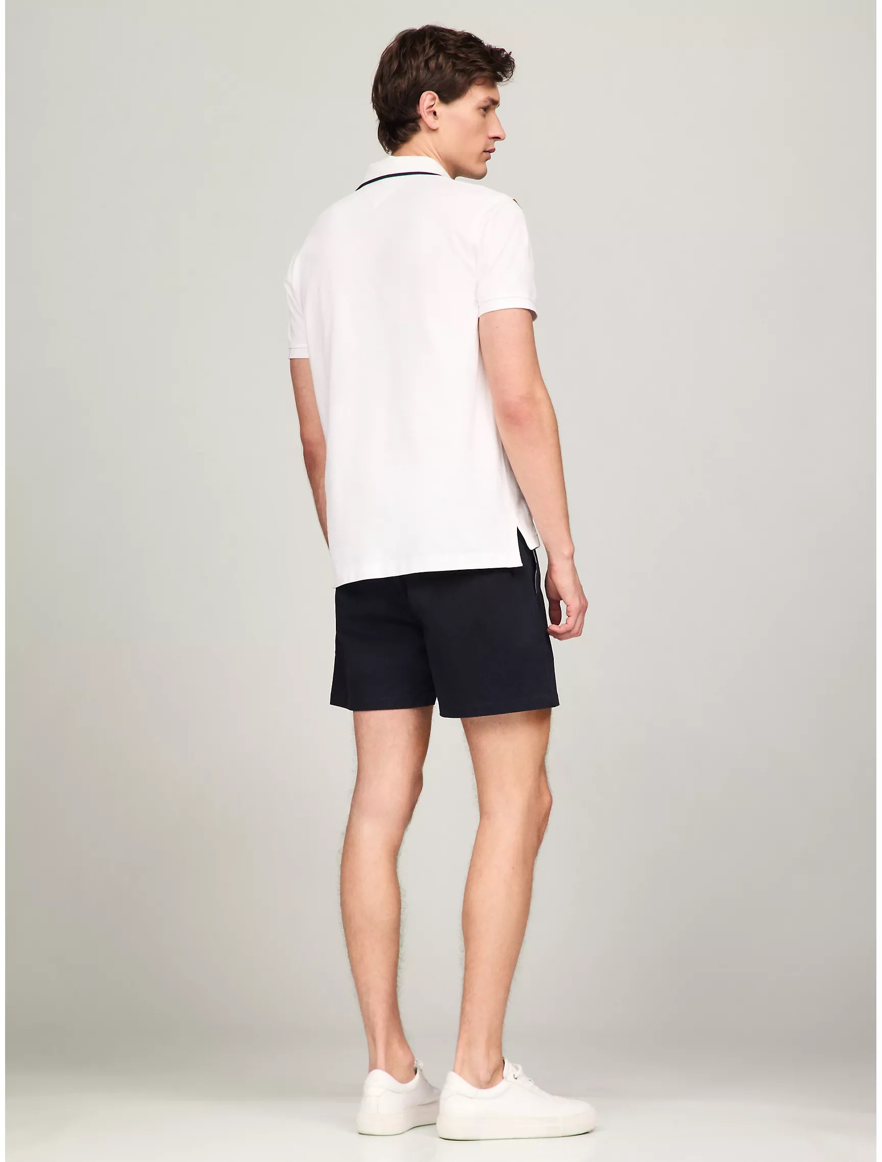 Áo Polo Tommy Hilfiger Regular Fit Banner Stripe White 78JA988 100