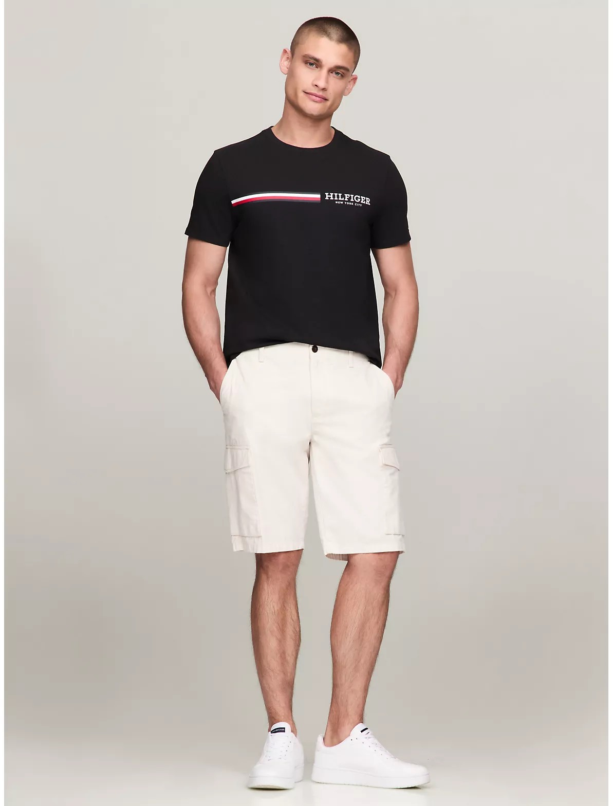Áo Tommy Hilfiger New York Stripe Graphic Black 78JA965 001