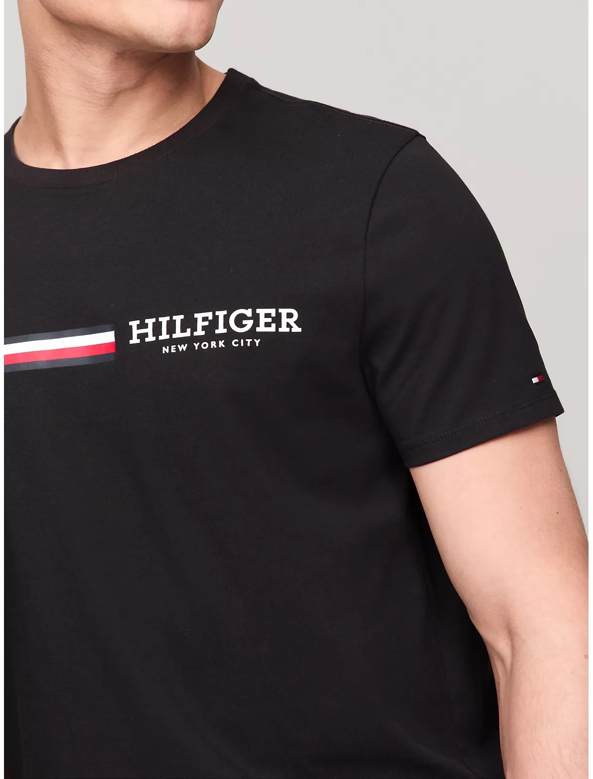 Áo Tommy Hilfiger New York Stripe Graphic Black 78JA965 001