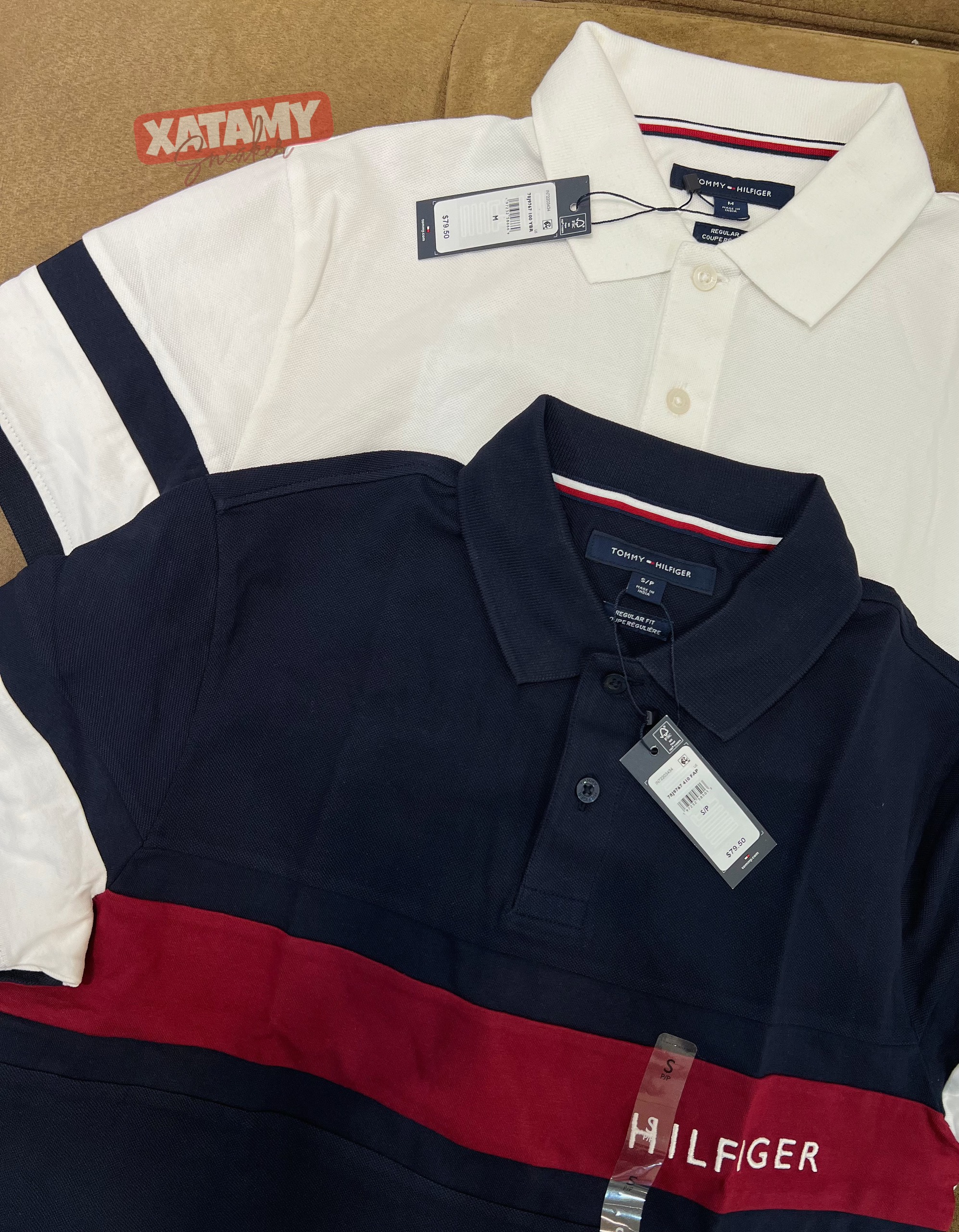 Áo Polo Tommy Hilfiger Regular Fit Colorblock Logo Navy 78J9767 410