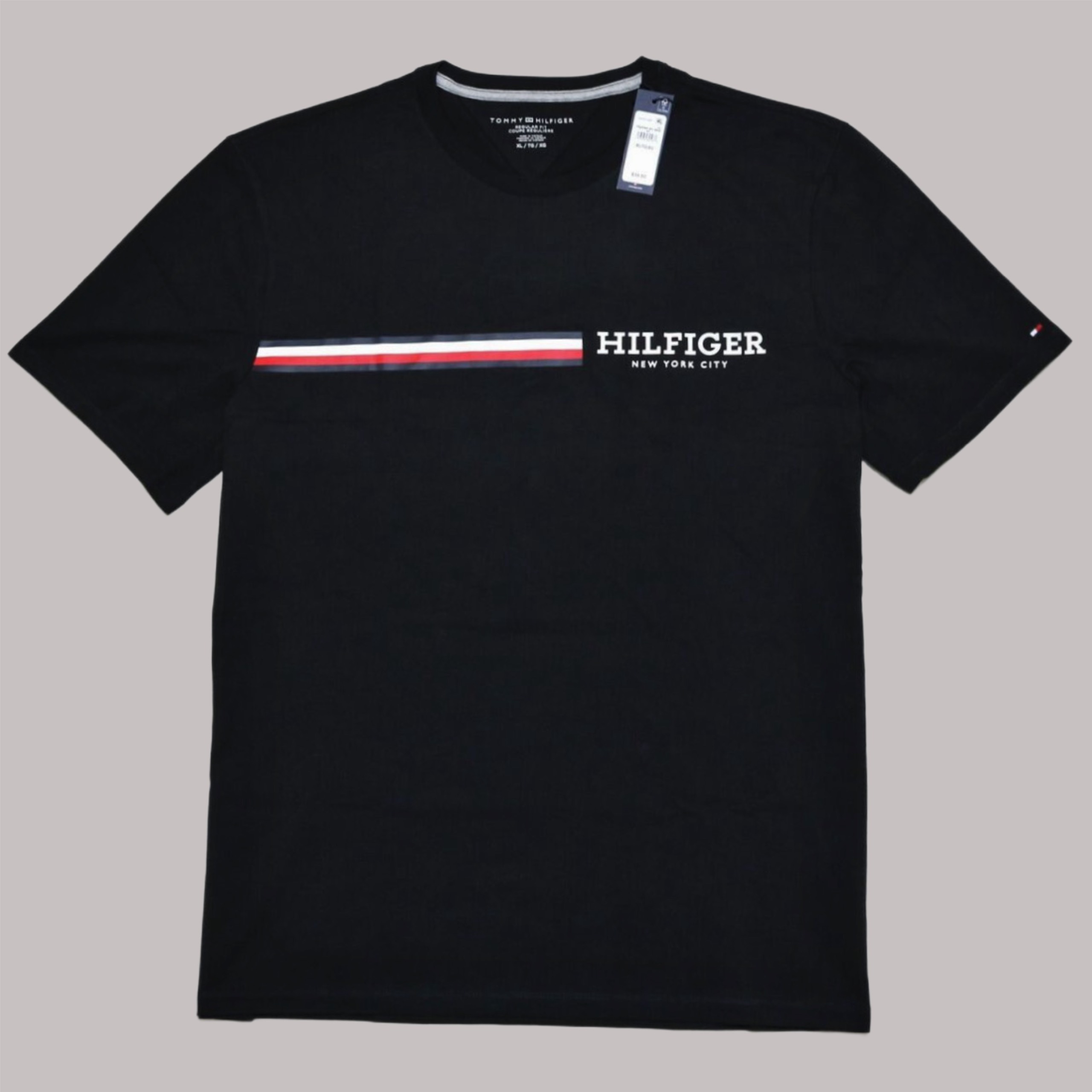 Áo Tommy Hilfiger New York Stripe Graphic Black 78JA965 001