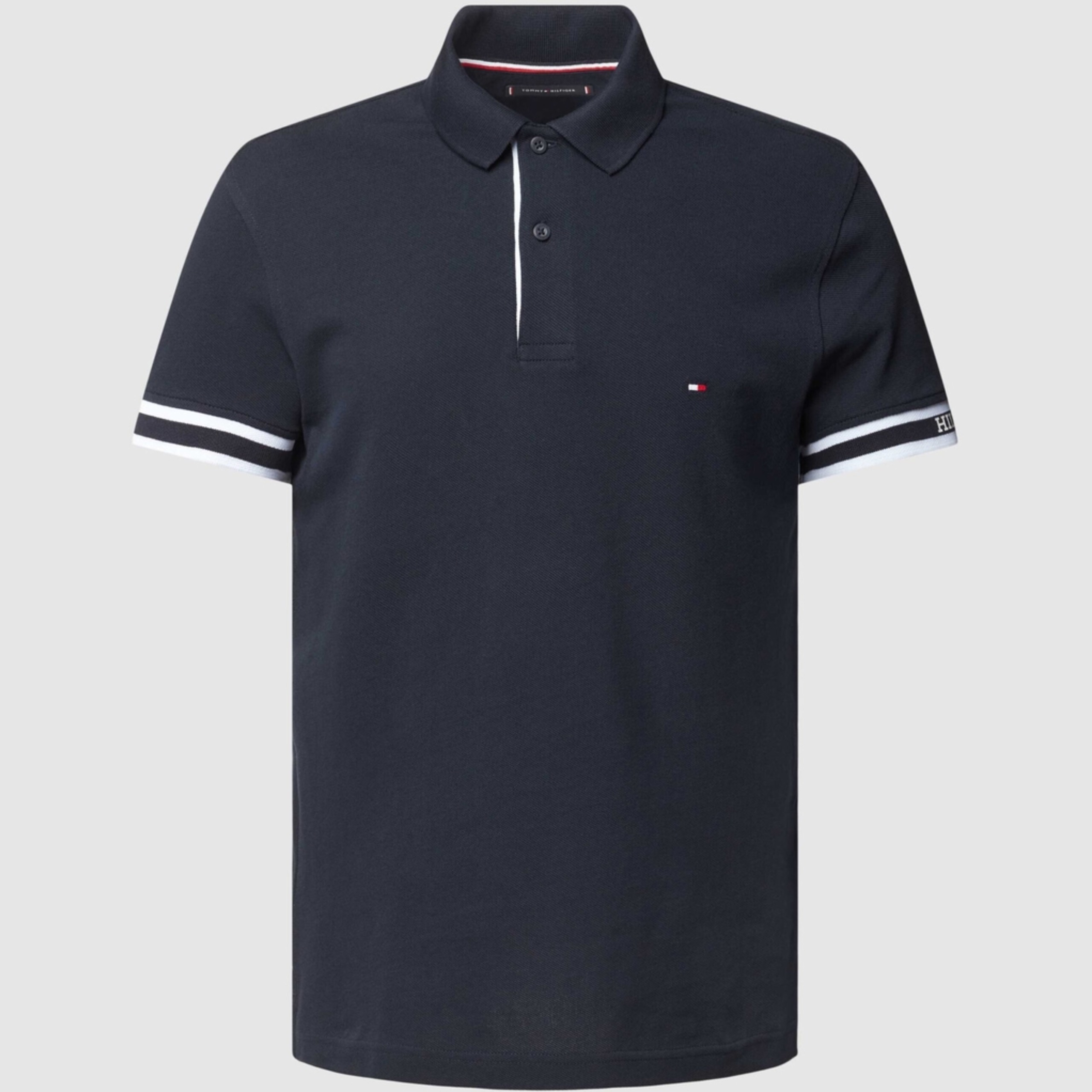 Áo Polo Tommy Hilfiger Slim Fit Monotype Cuff Navy MW34737 401