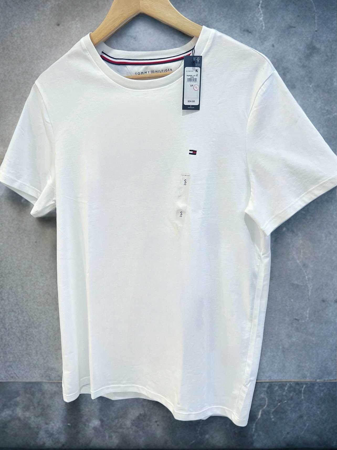 Áo Tommy Hilfiger Essential Solid White 78JA560 110