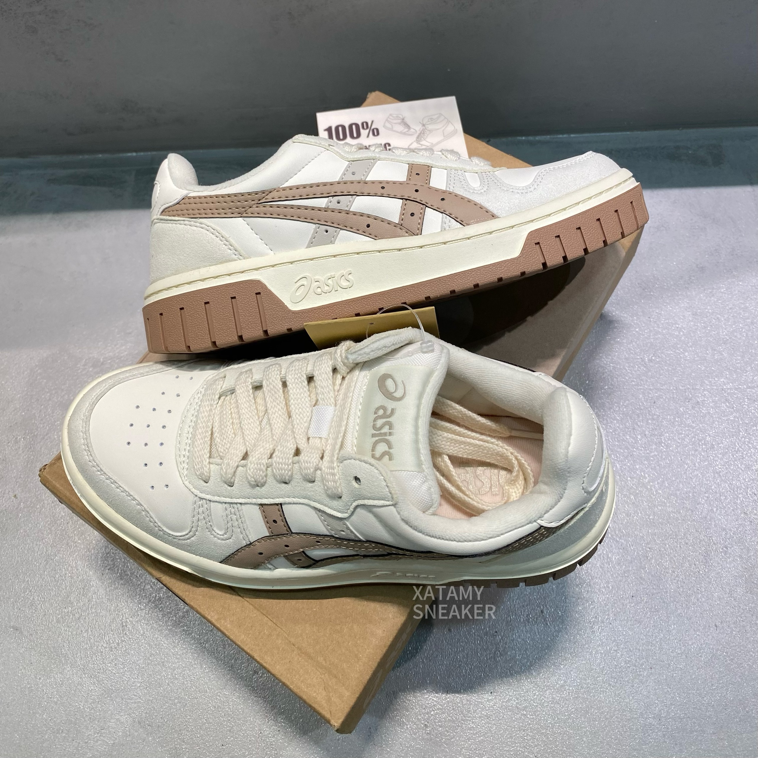 ASICS Court MZ Retro Casual ‘White Brown’ 1203A127 105